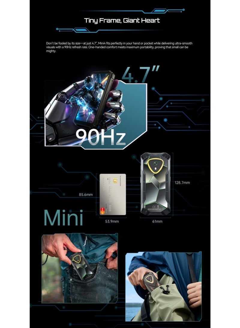 Cubot Mini Smartphone Android 15 Cubot KingKong MINI 4, 4.7-Inch mini screen, 90Hz, 4700mAh, 6RAM+128GB ROM, Mini Phone, NFC - Image 2